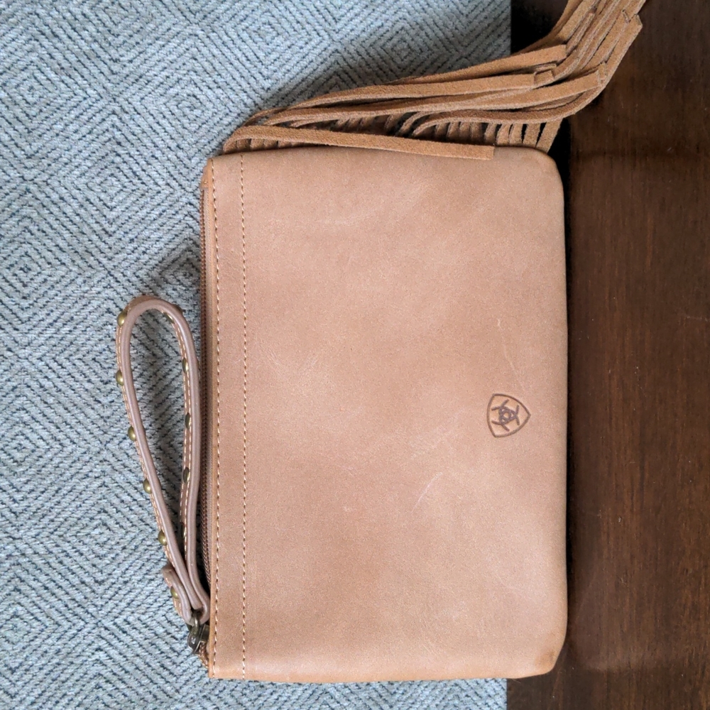Ariat Tan Leather Wristlet